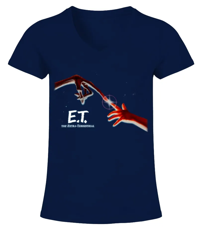 003. E.T. THE EXTRATERRESTRIAL NV CAMISETA CUELLO PICO MUJER