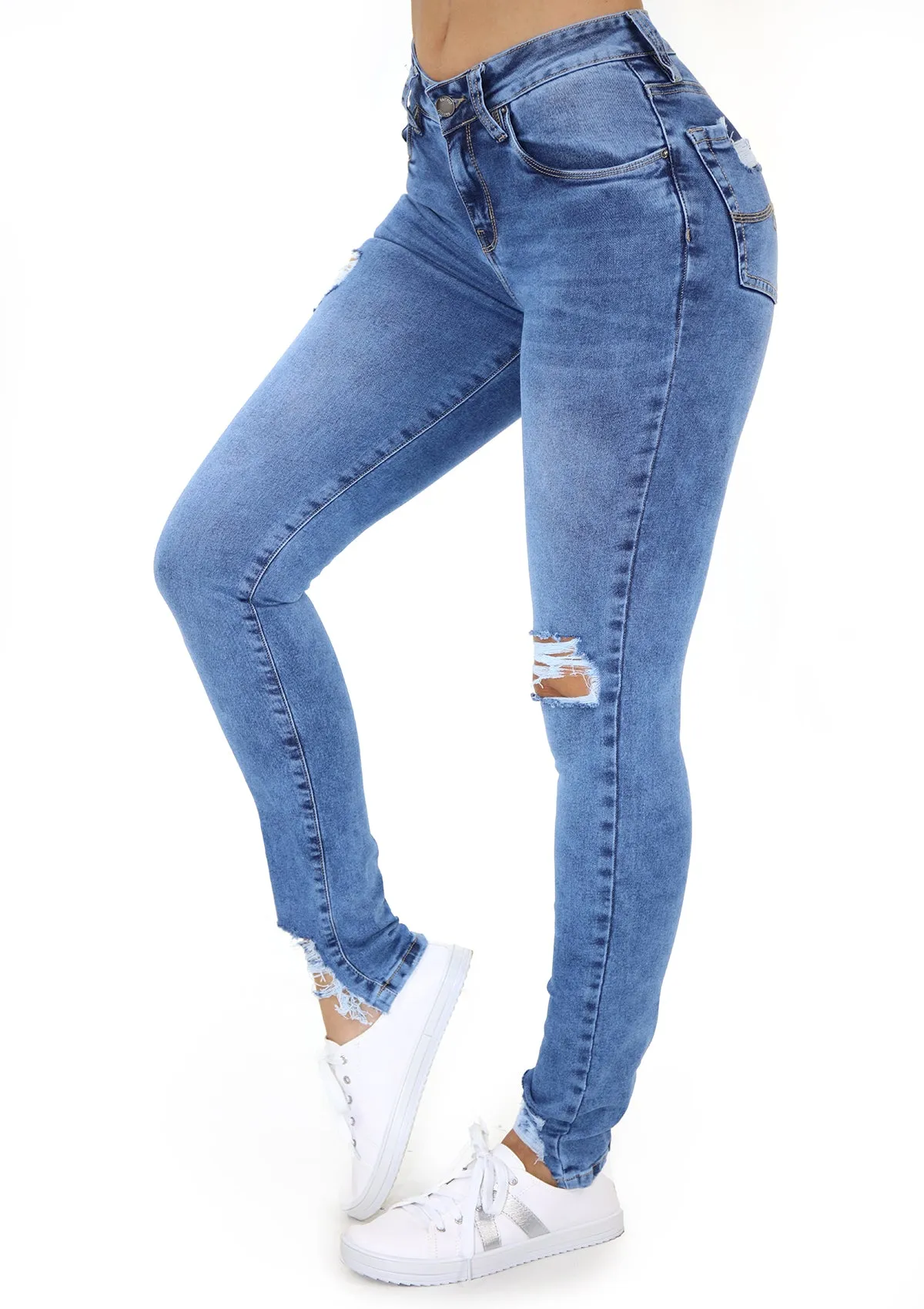 20347 Destroyed Skinny Jean (Long) by Maripily Rivera