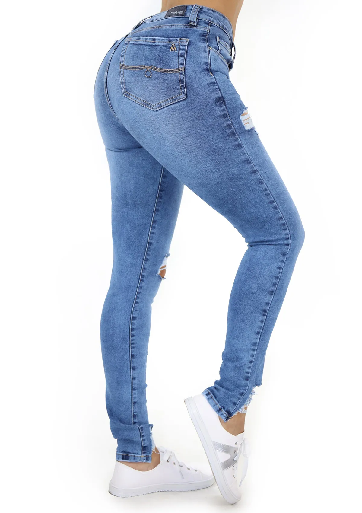 20347 Destroyed Skinny Jean (Long) by Maripily Rivera