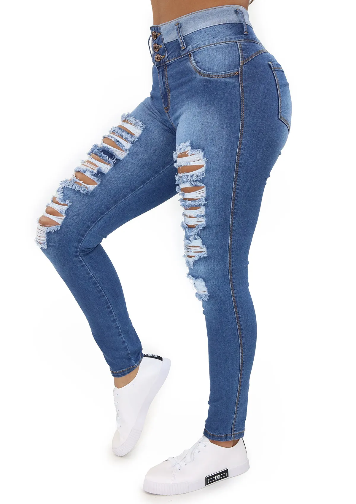 20776 Ripped Skinny Jean (Tobillero) by Maripily Rivera