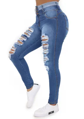 20776 Ripped Skinny Jean (Tobillero) by Maripily Rivera