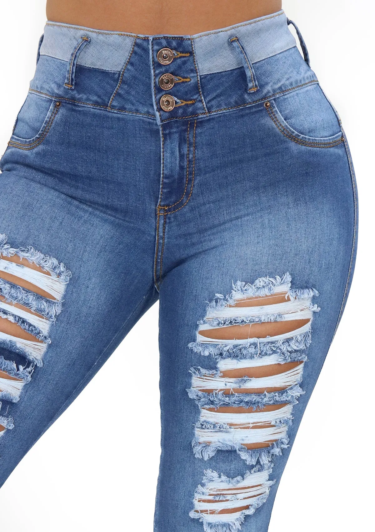 20776 Ripped Skinny Jean (Tobillero) by Maripily Rivera