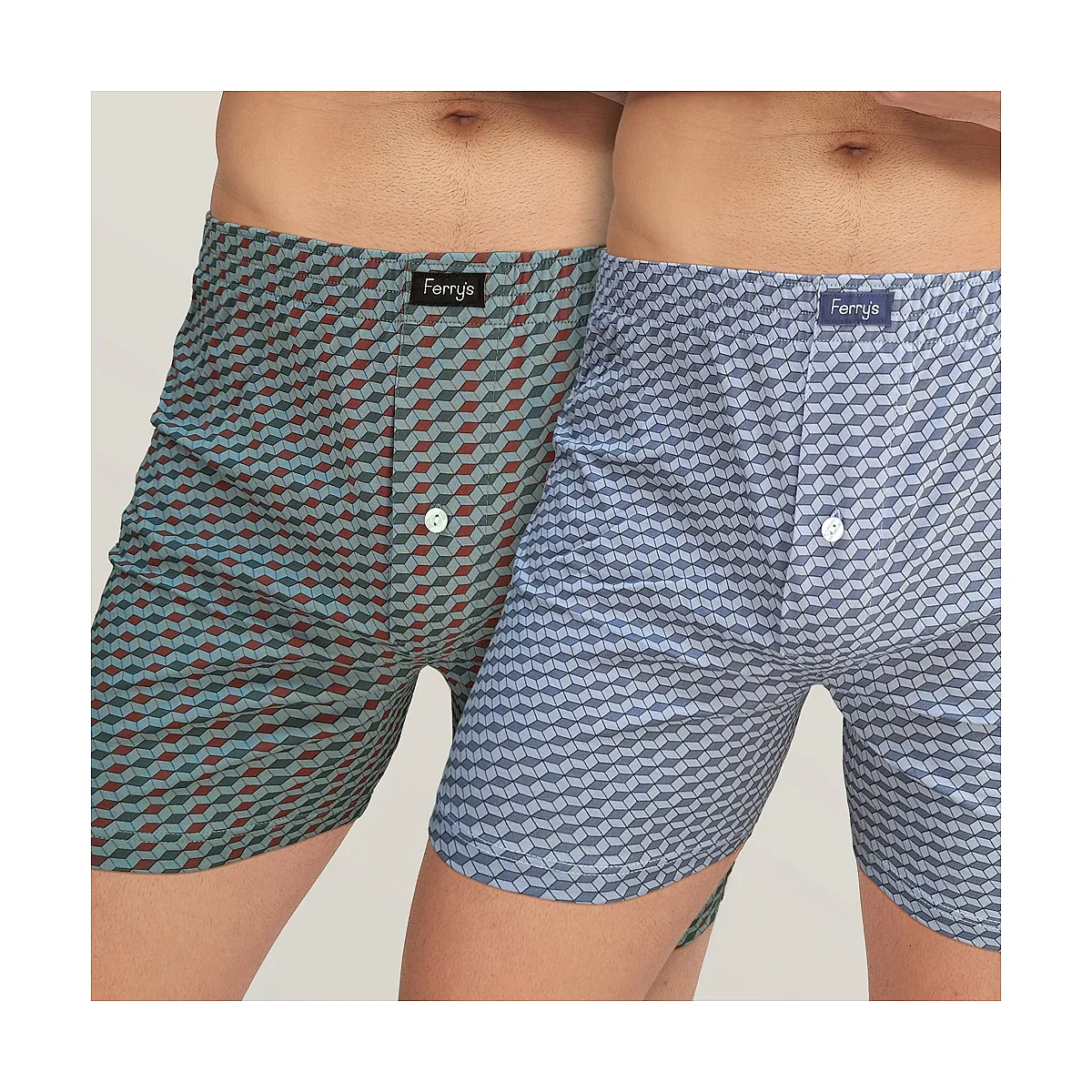 438 PACK 2 CUBES PRINTED BOXERS