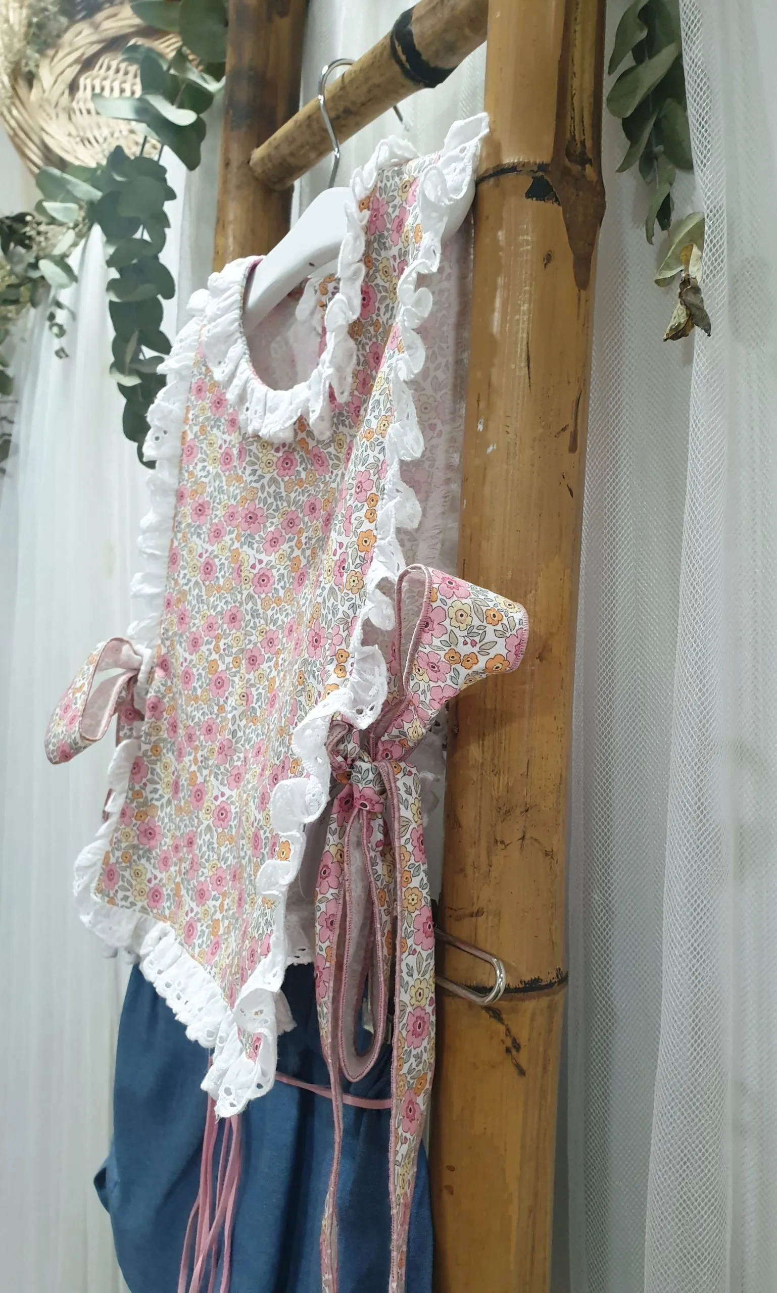 A Conjunto niña Mon Petit denim liberty R240556