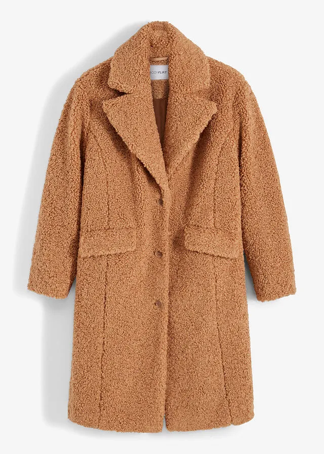Abrigo de bouclé Camel