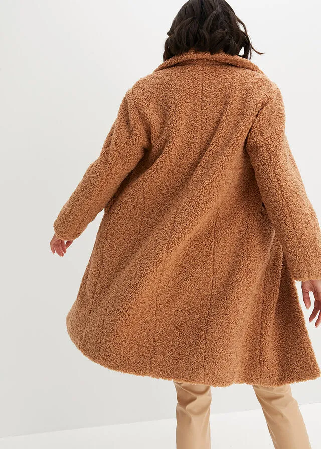 Abrigo de bouclé Camel