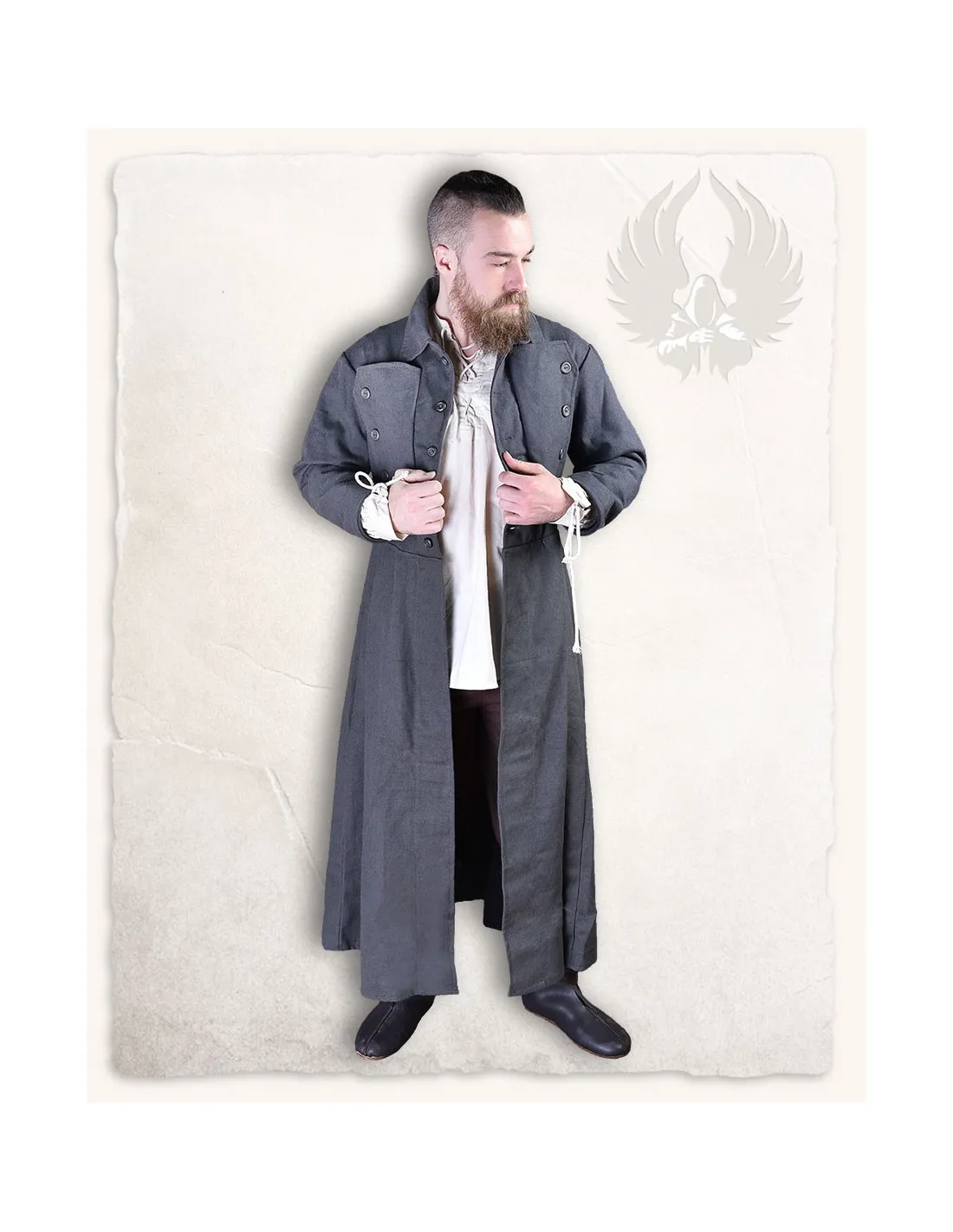 Abrigo medieval Kandor, gris
