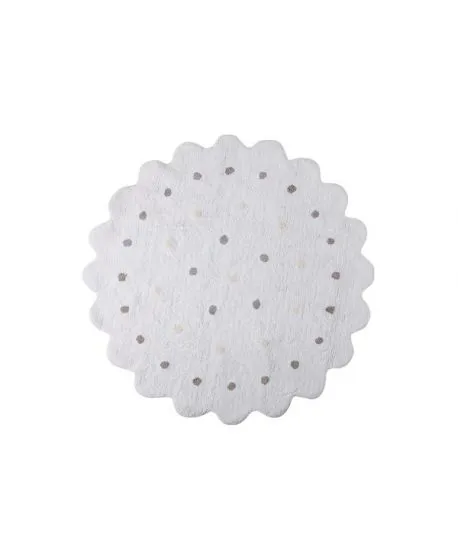 Alfombra Lavable Lorena Canals Galletita Blanca