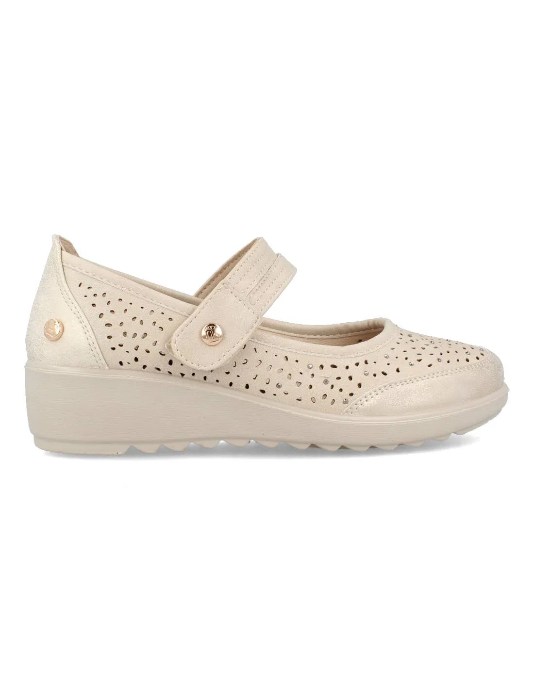 AMARPIES  MERCEDITA CUñA PICADO BEIGE