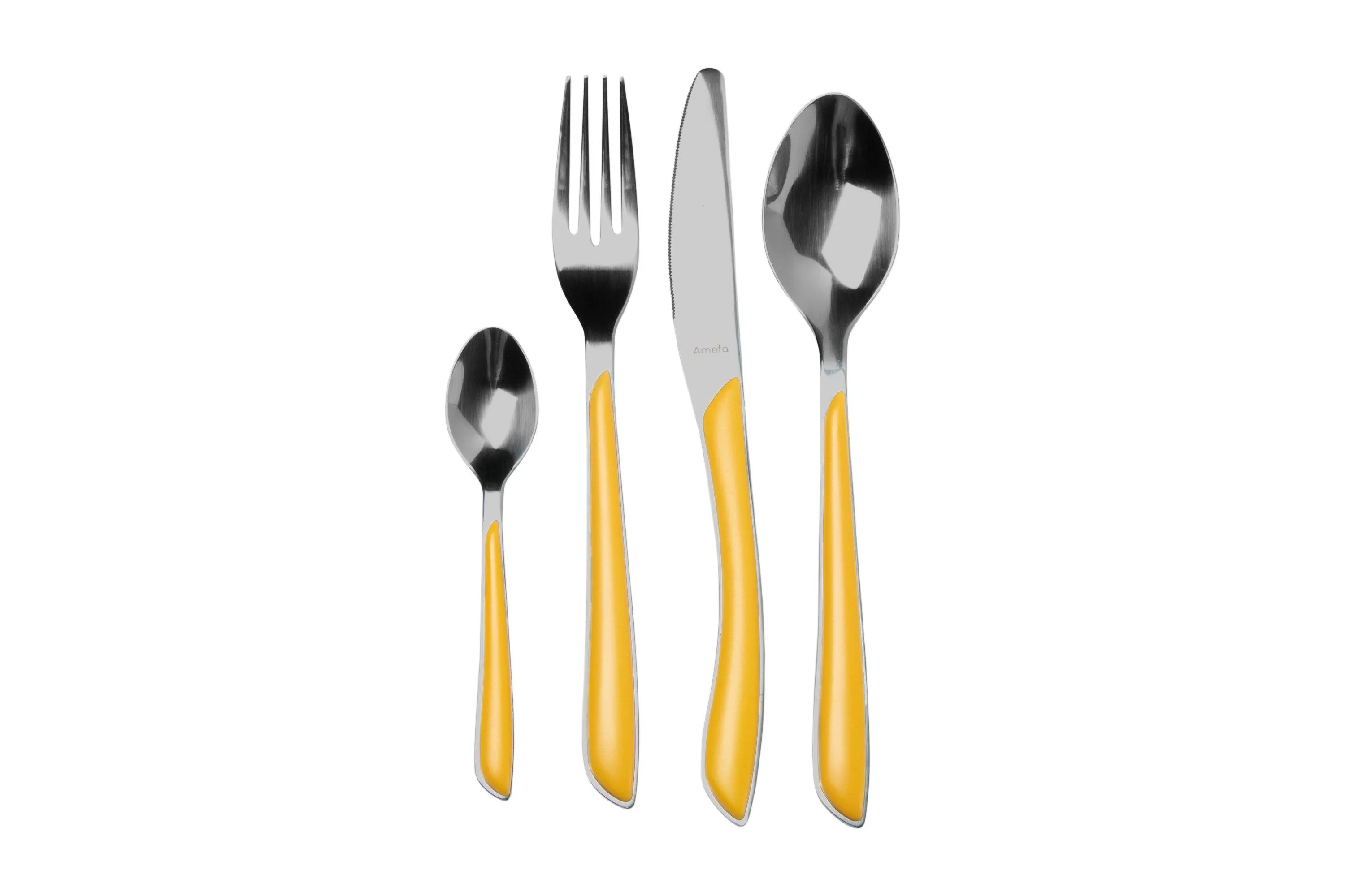 Amefa Eclat, Mustard Yellow 2294 juego de cubiertos de 24 piezas