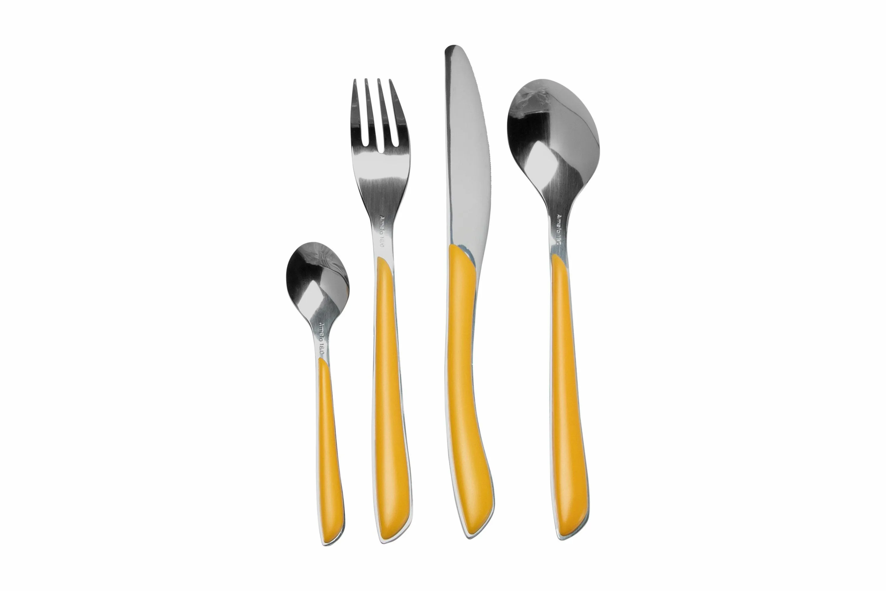 Amefa Eclat, Mustard Yellow 2294 juego de cubiertos de 24 piezas