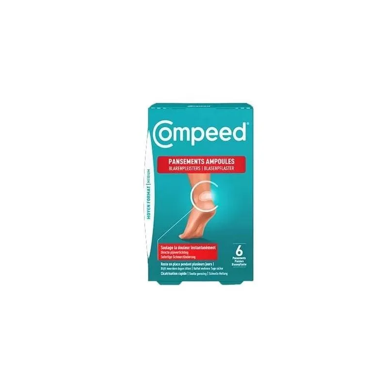 AMPOLLAS DE APóSITO COMPEED TAMAñO MEDIO  CAJA DE 6