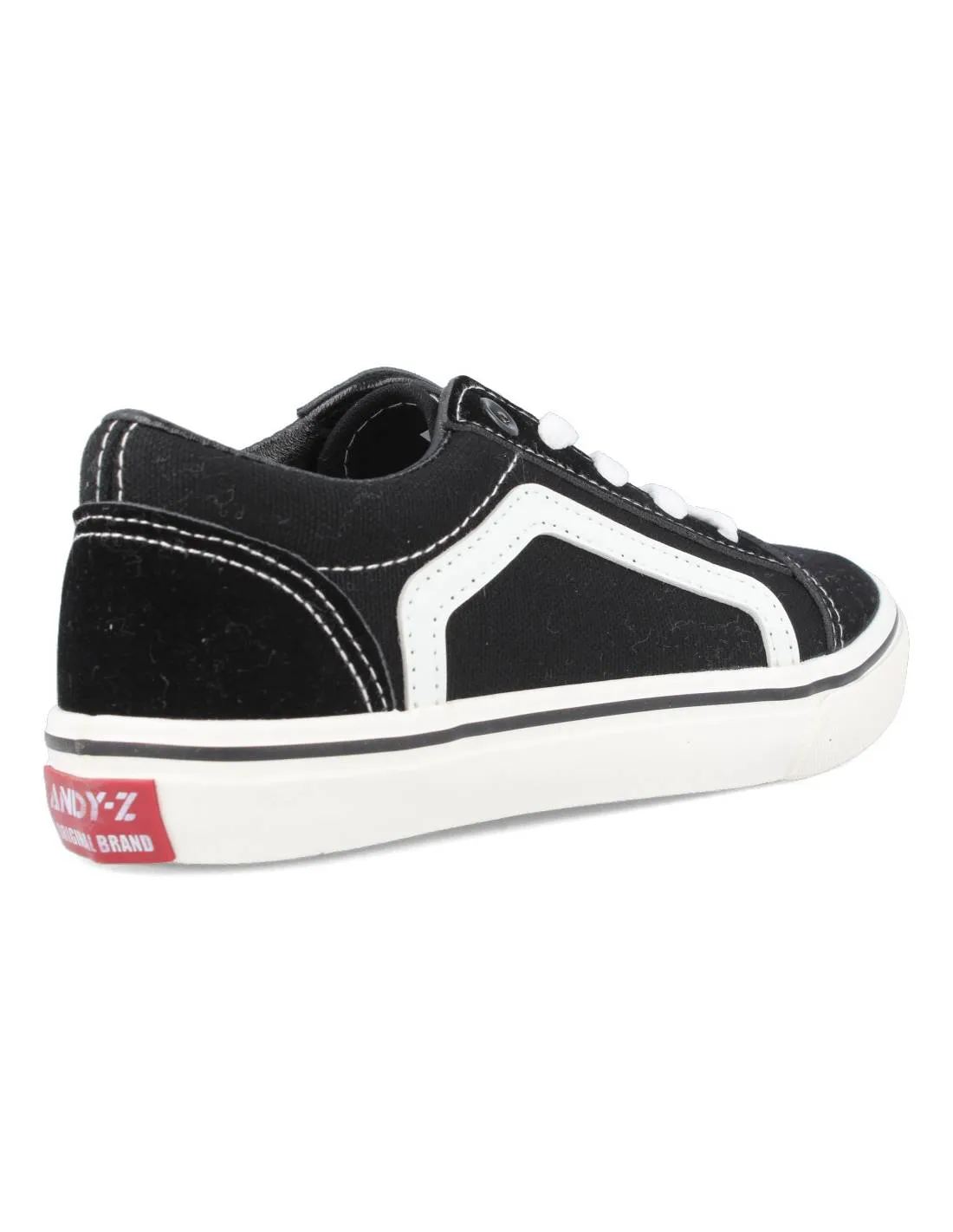 ANDY Z  ZAPATILLAS CASUAL BAJA NEGRAS NIñOS