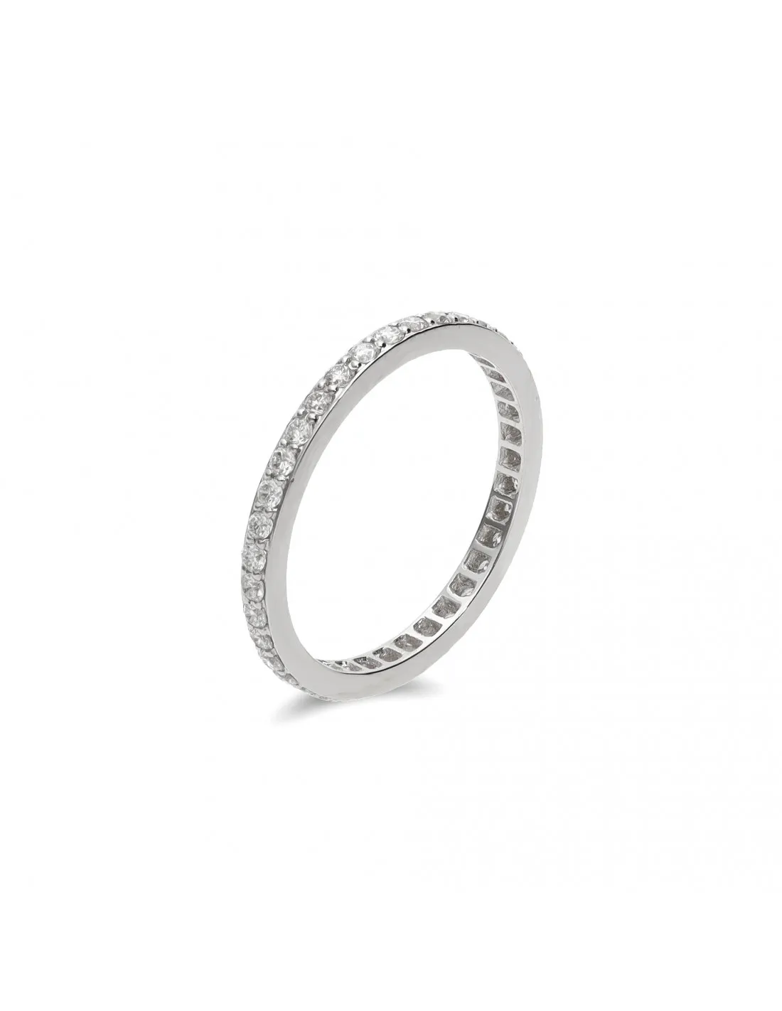 Anillo Oro Blanco Y Diamantes