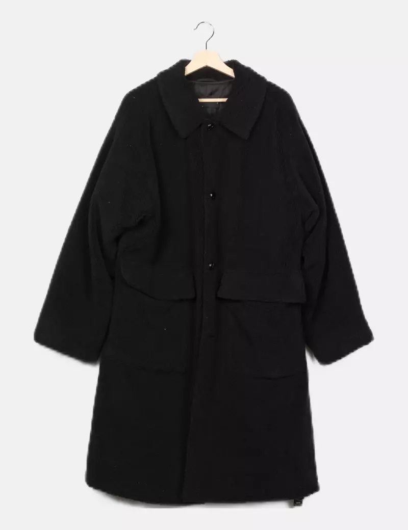 Asos Abrigo borrego negro