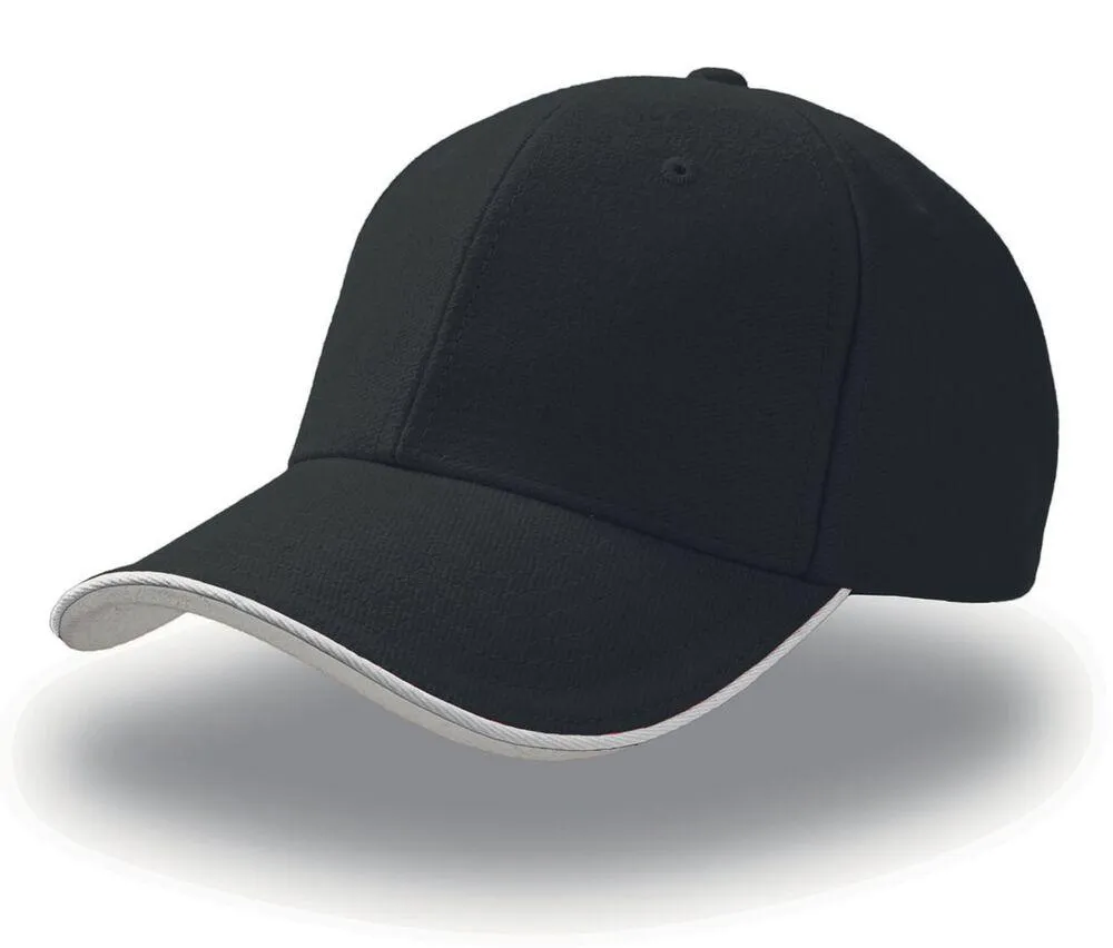 ATLANTIS AT077  GORRA VISERA PILOT PIPING SANDWICH  NEGRO