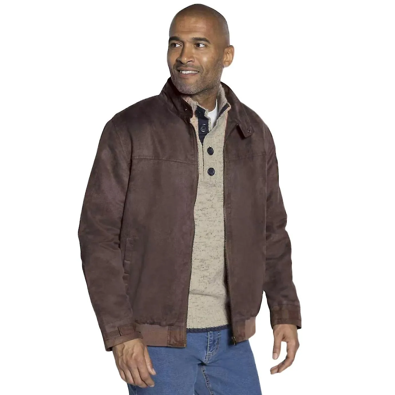 Atlas Para Hombre Chaqueta De Gamuza Sintética Para Hombre