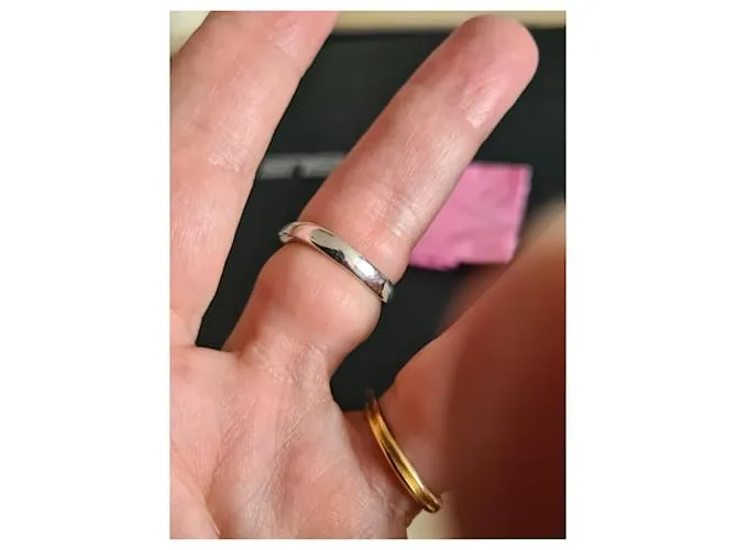 Autre Marque anillo de oro blanco 18 Cts Beige 
