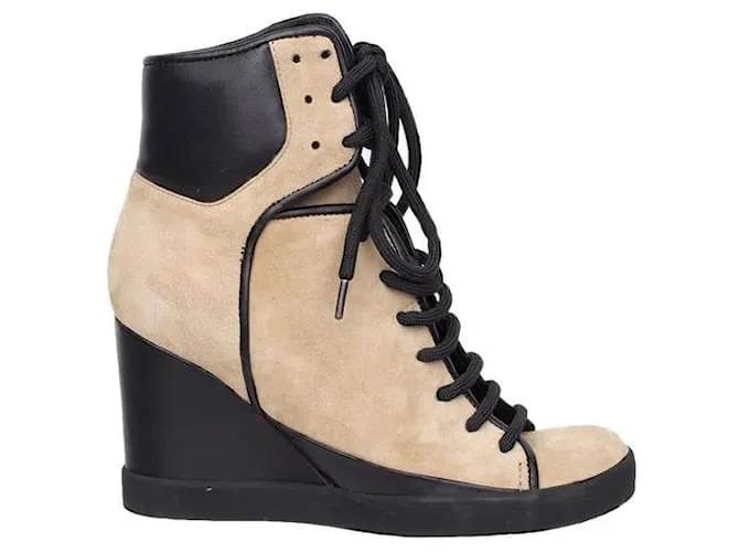 Autre Marque DISEÑADOR CONTEMPORÁNEO Zapatillas con plataforma de ante natural Beige 