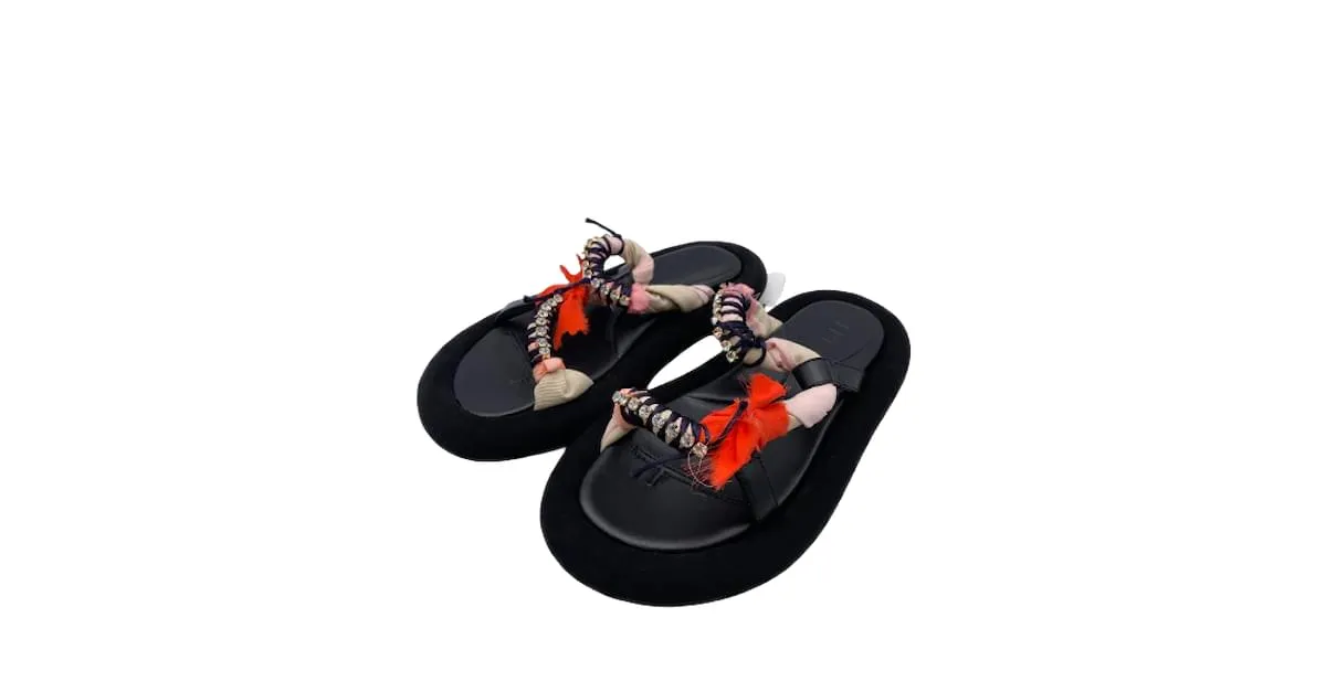 Autre Marque NO FIRMA / Sandalias UNSIGNED T.UE 40 Resplandecer Negro 