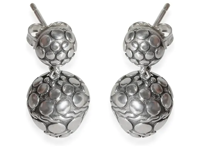 Autre Marque Pendientes Acorn de la Colección Dot de John Hardy en Plata Esterlina Metálico 