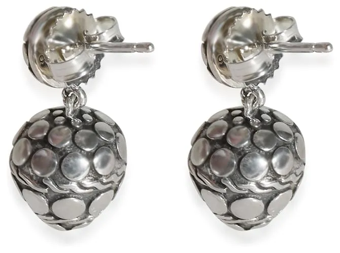Autre Marque Pendientes Acorn de la Colección Dot de John Hardy en Plata Esterlina Metálico 