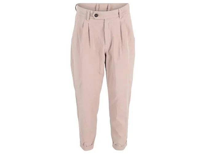 Autre Marque señor p. Pantalón capri tapered de algodón beige 