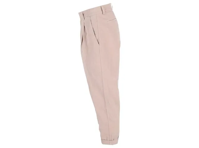 Autre Marque señor p. Pantalón capri tapered de algodón beige 