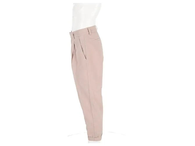 Autre Marque señor p. Pantalón capri tapered de algodón beige 