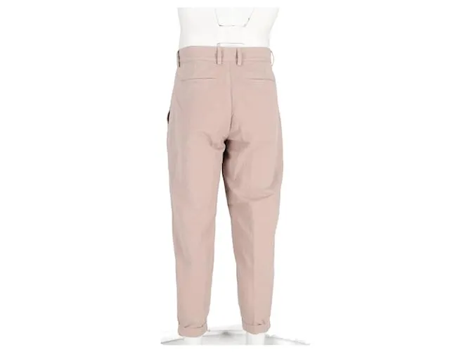 Autre Marque señor p. Pantalón capri tapered de algodón beige 