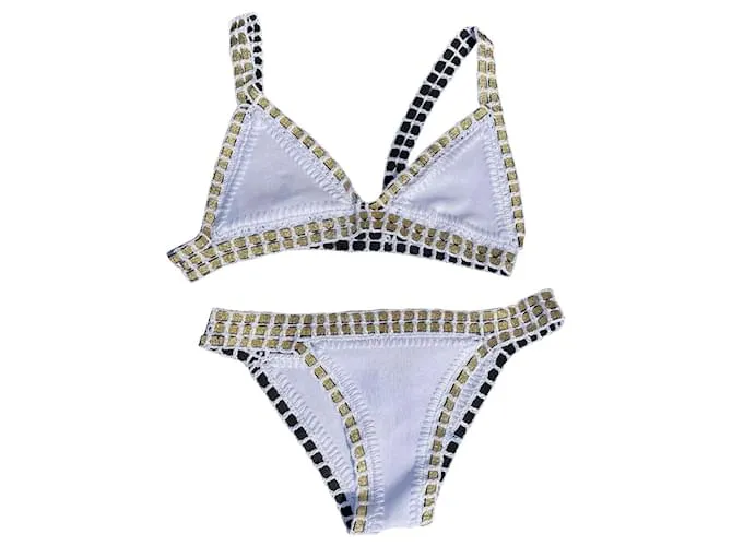 Autre Marque Traje de baño Blanco Dorado 