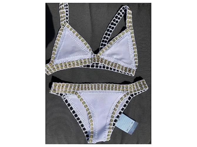 Autre Marque Traje de baño Blanco Dorado 