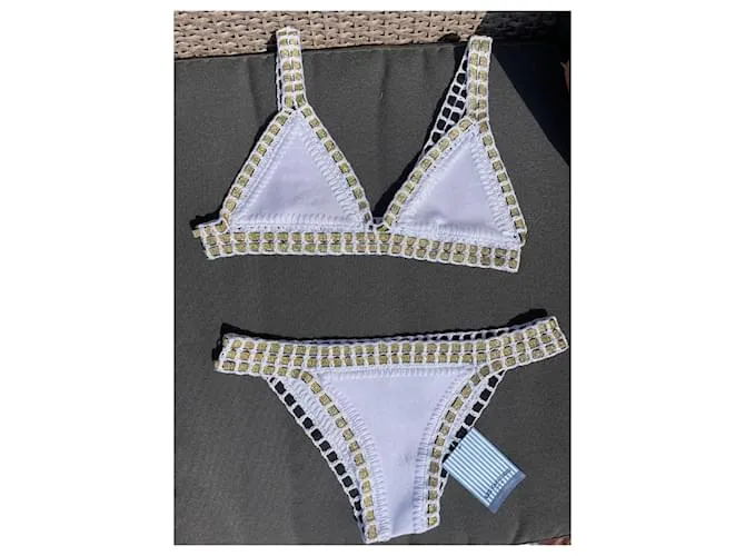 Autre Marque Traje de baño Blanco Dorado 