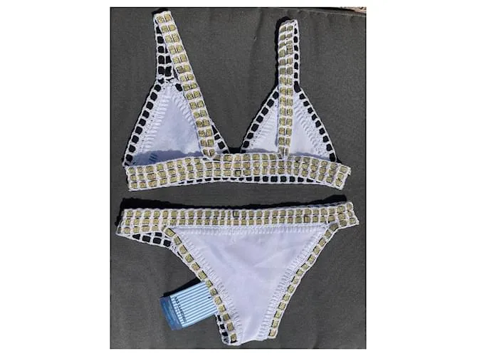 Autre Marque Traje de baño Blanco Dorado 