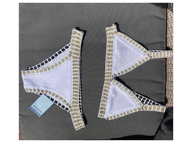 Autre Marque Traje de baño Blanco Dorado 
