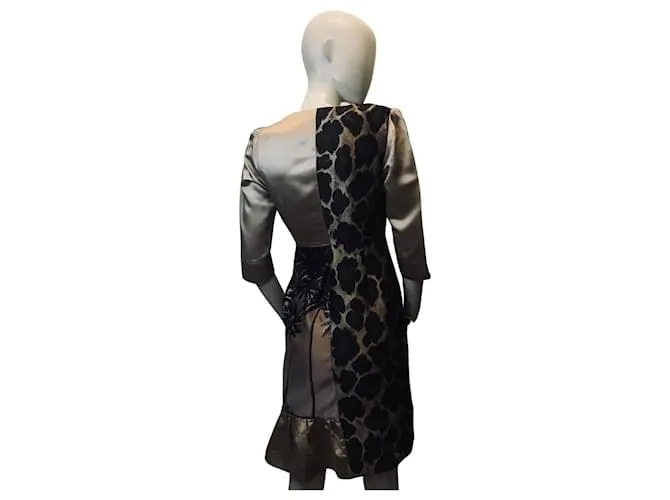 Autre Marque Vestido Christian Pellizzari en mezcla de seda Castaño Beige 