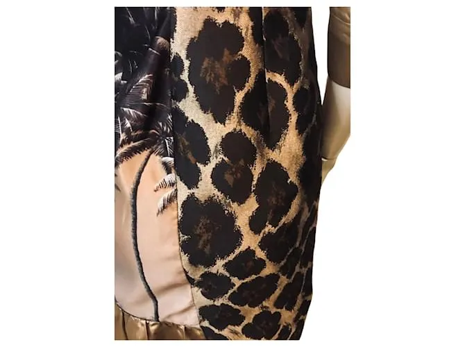 Autre Marque Vestido Christian Pellizzari en mezcla de seda Castaño Beige 