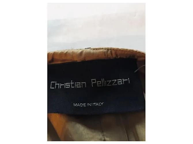 Autre Marque Vestido Christian Pellizzari en mezcla de seda Castaño Beige 
