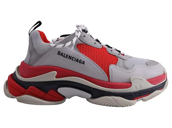 Autre Marque Zapatillas Balenciaga Triple S en poliéster gris/rojo/negro EU42 