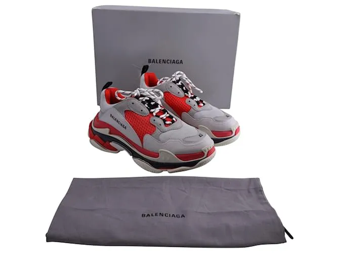 Autre Marque Zapatillas Balenciaga Triple S en poliéster gris/rojo/negro EU42 
