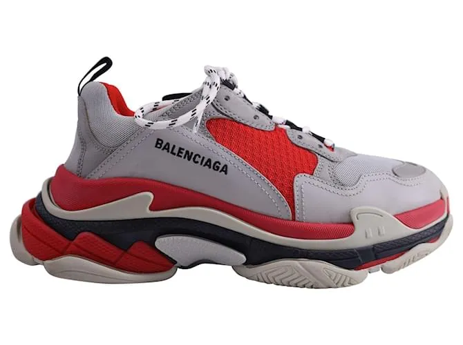 Autre Marque Zapatillas Balenciaga Triple S en poliéster gris/rojo/negro EU42 
