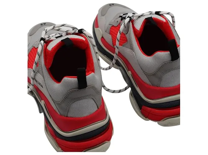 Autre Marque Zapatillas Balenciaga Triple S en poliéster gris/rojo/negro EU42 