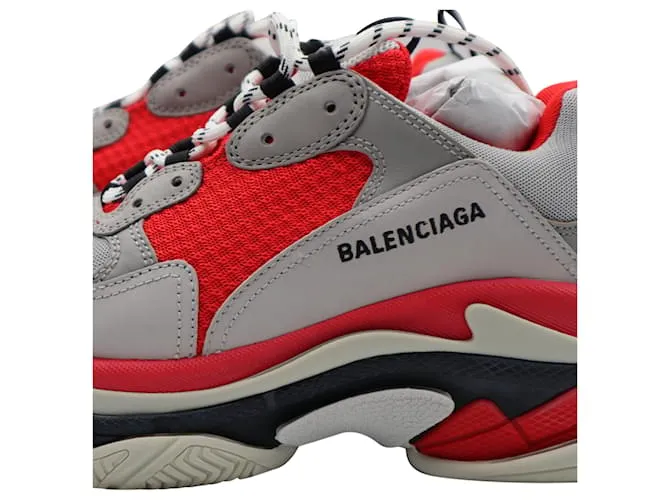 Autre Marque Zapatillas Balenciaga Triple S en poliéster gris/rojo/negro EU42 