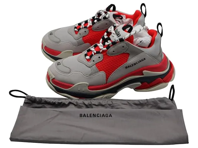 Autre Marque Zapatillas Balenciaga Triple S en poliéster gris/rojo/negro EU42 