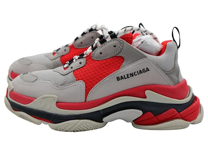 Autre Marque Zapatillas Balenciaga Triple S en poliéster gris/rojo/negro EU42 