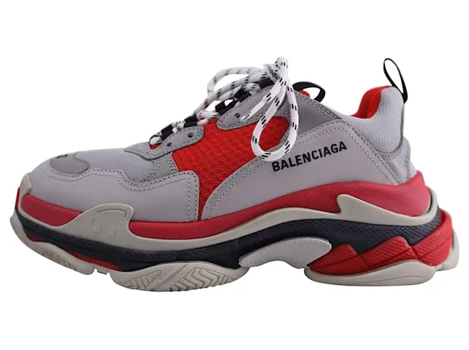 Autre Marque Zapatillas Balenciaga Triple S en poliéster gris/rojo/negro EU42 