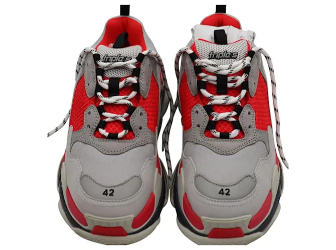 Autre Marque Zapatillas Balenciaga Triple S en poliéster gris/rojo/negro EU42 