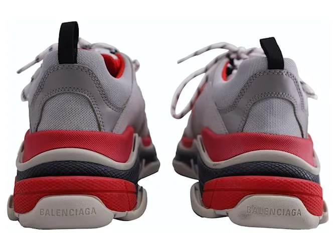 Autre Marque Zapatillas Balenciaga Triple S en poliéster gris/rojo/negro EU42 