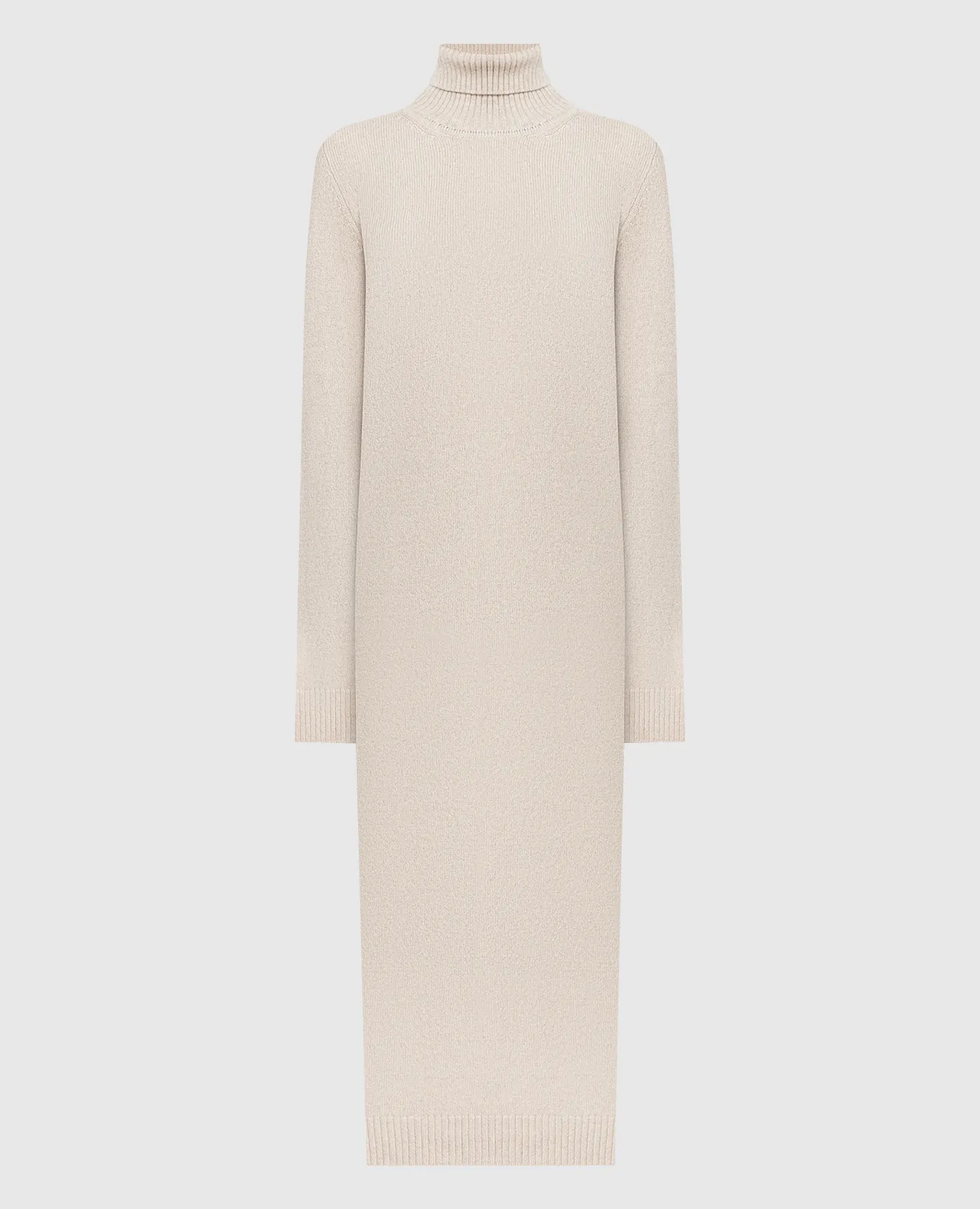 Babe Pay Pls Beige cashmere dress