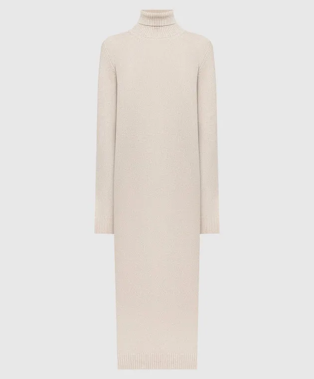 Babe Pay Pls Beige cashmere dress